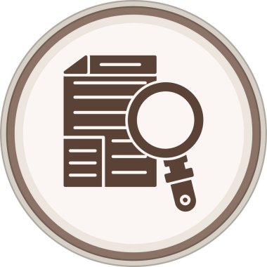 Glyph kahverengi çemberi araştır. Web Kullanımı için Vektör İllüstrasyonu