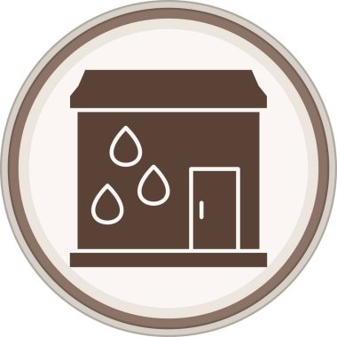 Su Hortumu Kahverengi Çember. Web Kullanımı için Vektör İllüstrasyonu