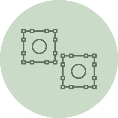 Sınır Kutusu Yeşil Çember. Web Kullanımı için Vektör İllüstrasyonu