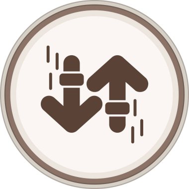 Glyph kahverengi çemberi değiştir. Web Kullanımı için Vektör İllüstrasyonu