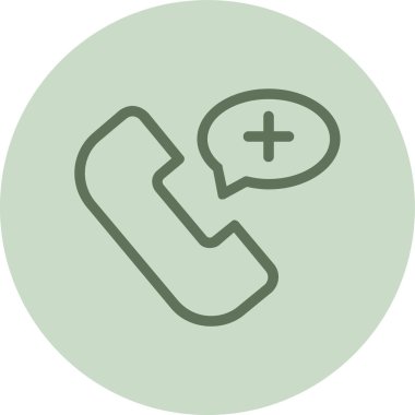 Emergency-call green Circle. Vector Illustration For Web Use