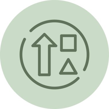 Yeşil Çember şeklini alıyor. Web Kullanımı için Vektör İllüstrasyonu