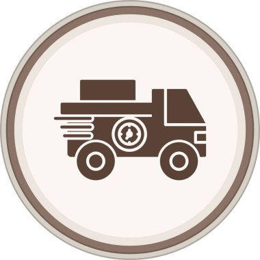 Hızlı Teslimat Kahverengi Çember. Web Kullanımı için Vektör İllüstrasyonu