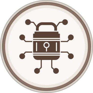 Veri kabartması kahverengi daire. Web Kullanımı için Vektör İllüstrasyonu