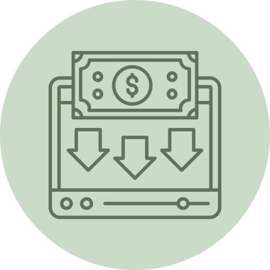 Video Yeşil Çember. Web Kullanımı için Vektör İllüstrasyonu