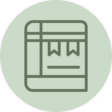 Book green Circle. Vector Illustration For Web Use