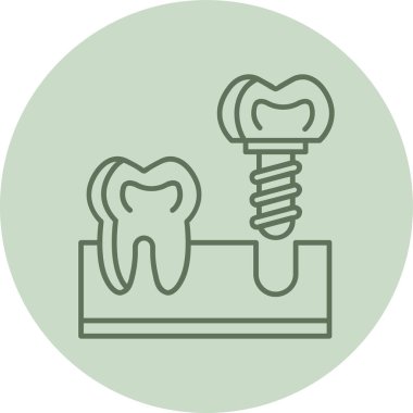 Silikonlar yeşil daire. Web Kullanımı için Vektör İllüstrasyonu