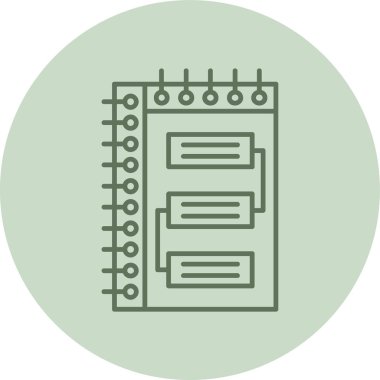 Zaman çizelgesi yeşil çember. Web Kullanımı için Vektör İllüstrasyonu