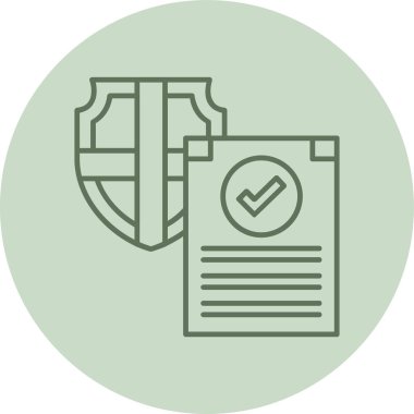 Pension green Circle. Vector Illustration For Web Use