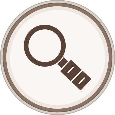 Büyüteç Kahverengi Çember. Web Kullanımı için Vektör İllüstrasyonu