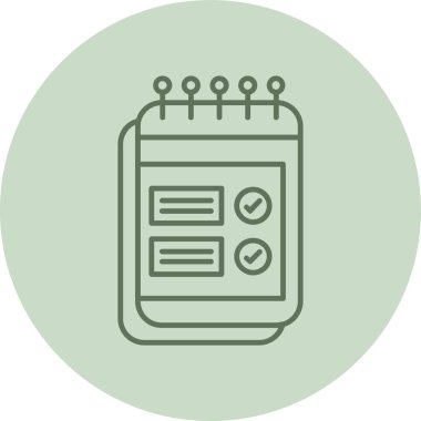 Not: Yeşil Çember. Web Kullanımı için Vektör İllüstrasyonu