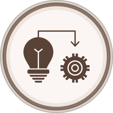 Implement Glyph brown circle. Vector Illustration For Web Use