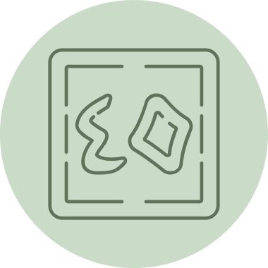 Arba'un green Circle. Vector Illustration For Web Use