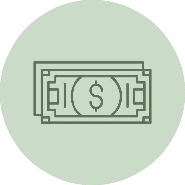 Money green Circle. Vector Illustration For Web Use