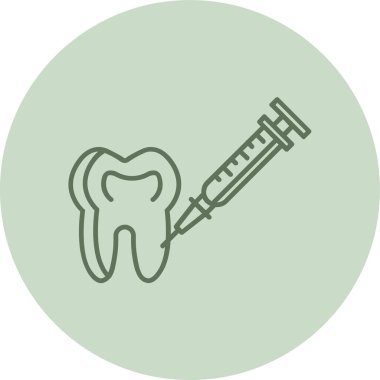 Anesthesia green Circle. Vector Illustration For Web Use