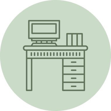 Office green Circle. Vector Illustration For Web Use