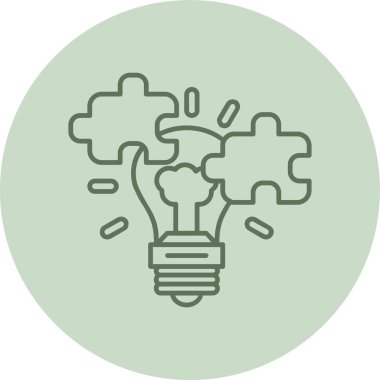 Çözümler yeşil daire. Web Kullanımı için Vektör İllüstrasyonu