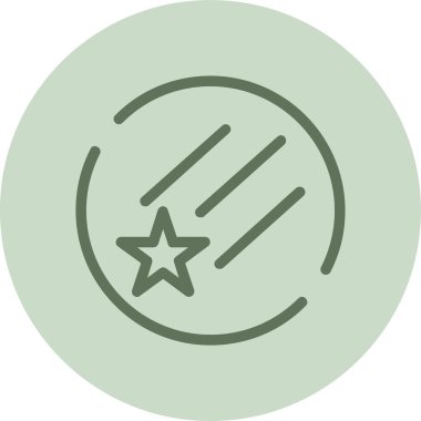 Star-shooting green Circle. Vector Illustration For Web Use