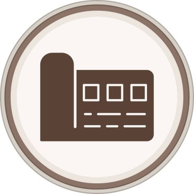 Blueprint Glyph brown circle. Vector Illustration For Web Use