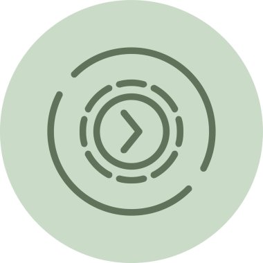 Açı çember yeşil daire. Web Kullanımı için Vektör İllüstrasyonu