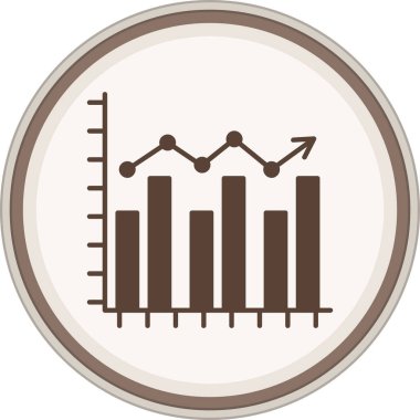 Bar Grafiği Kahverengi Çember. Web Kullanımı için Vektör İllüstrasyonu