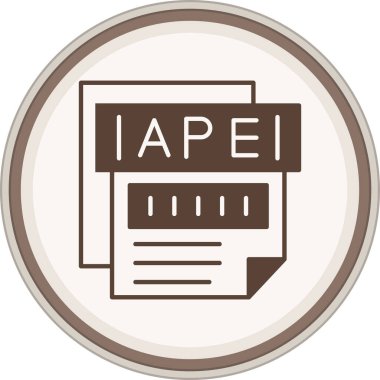 Maymun Glyph kahverengi çember. Web Kullanımı için Vektör İllüstrasyonu