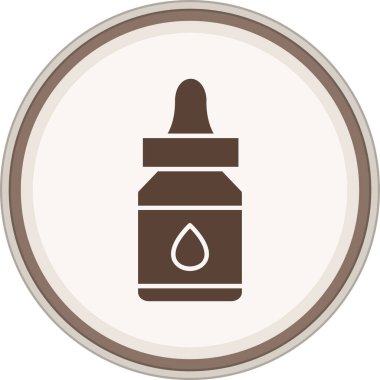 Serum Glyph brown circle. Vector Illustration For Web Use