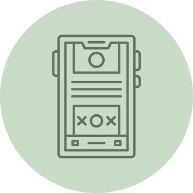 Akıllı telefon yeşil çember. Web Kullanımı için Vektör İllüstrasyonu