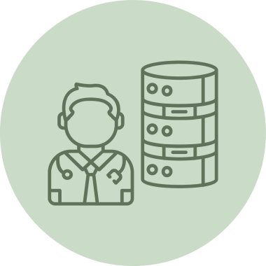 Doctor green Circle. Vector Illustration For Web Use