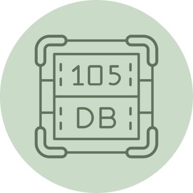 Dubnium Yeşil Çember. Web Kullanımı için Vektör İllüstrasyonu