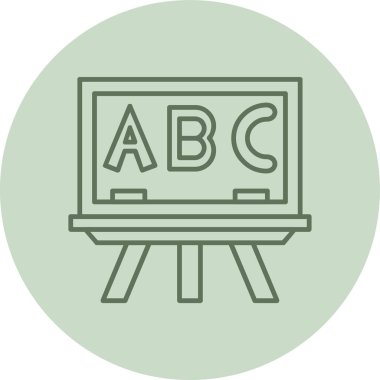 Yeşil Daire. Web Kullanımı için Vektör İllüstrasyonu