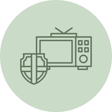 Insurance green Circle. Vector Illustration For Web Use