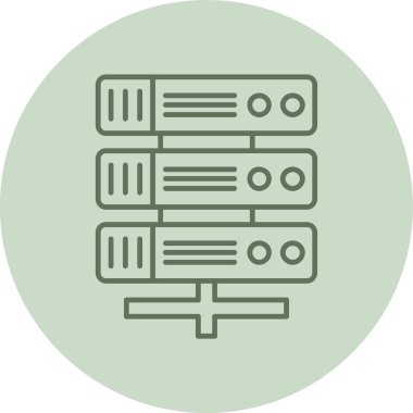 Server green Circle. Vector Illustration For Web Use