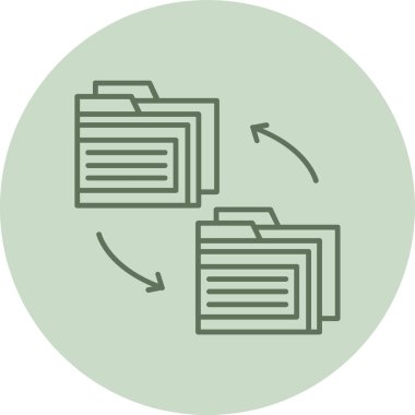 Veri Kopyası Yeşil Çember. Web Kullanımı için Vektör İllüstrasyonu