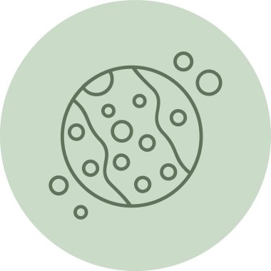 Yeşil Çember Gezegeni. Web Kullanımı için Vektör İllüstrasyonu