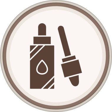 Asal Glyph kahverengi çember. Web Kullanımı için Vektör İllüstrasyonu