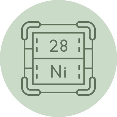 Nickel green Circle. Web Kullanımı için Vektör İllüstrasyonu