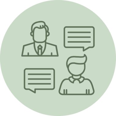 Career Counselor green Circle. Vector Illustration For Web Use