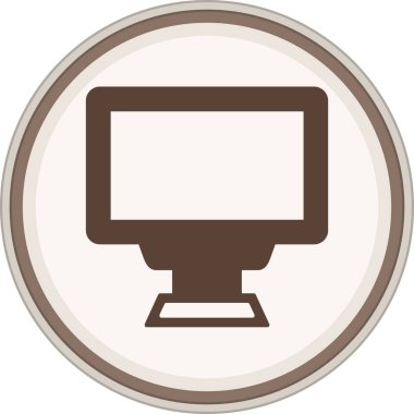 Glyph kahverengi daireyi izleyin. Web Kullanımı için Vektör İllüstrasyonu