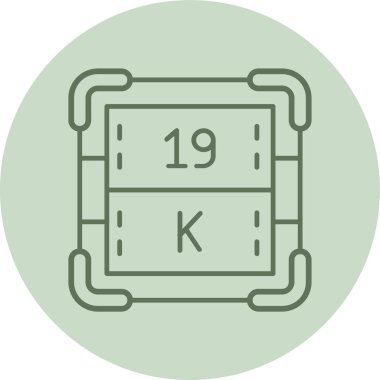 Potassium green Circle. Vector Illustration For Web Use