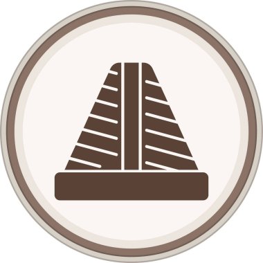 Koni şeklinde kahverengi çember. Web Kullanımı için Vektör İllüstrasyonu