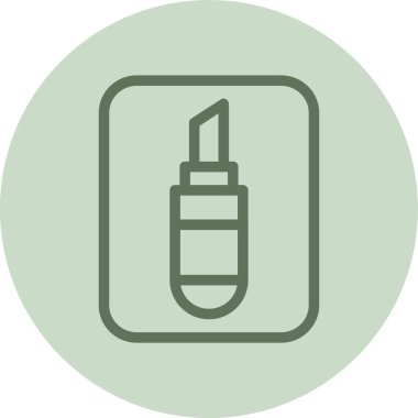 Lipstick green Circle. Vector Illustration For Web Use