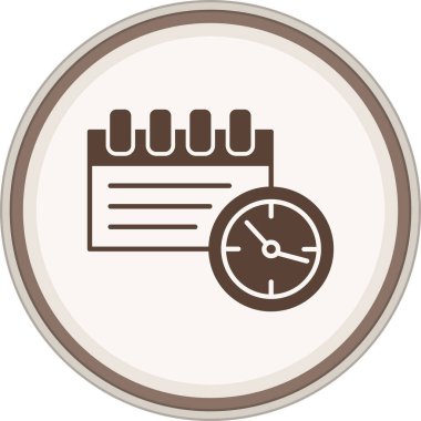 Saat simgesi vektör illüstrasyonu