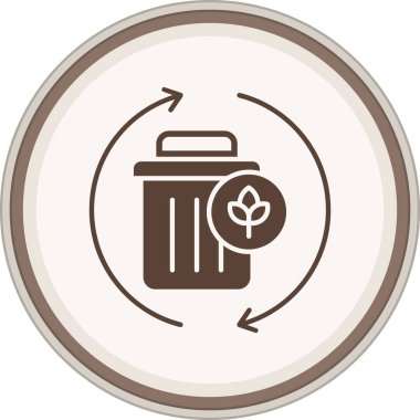 Geri dönüşüm işaretli bir geri dönüşüm kutusunun vektör çizimi