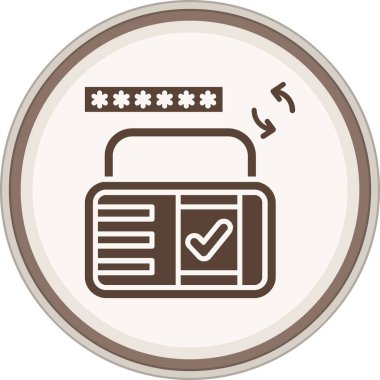 parola simgesi, vektör çizimi