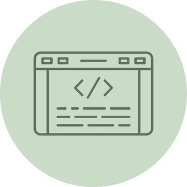 Kodlama vektör renk simgesi