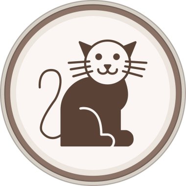 kedi simgesi vektör illüstrasyonu