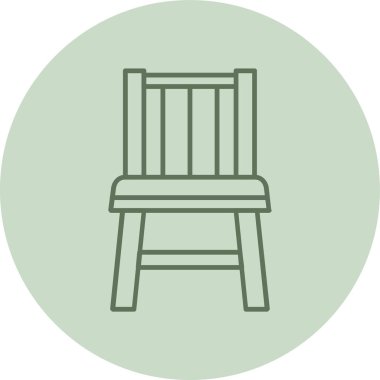 Sandalye. Web simgesi basit illüstrasyon