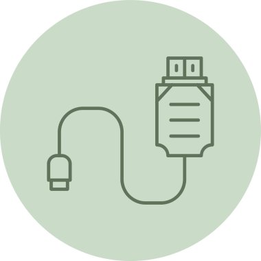 usb simge vektör illüstrasyonu