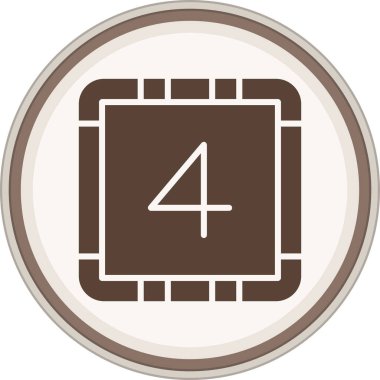 kahverengi çizgi vektör çizimi bir sayı ile bir daire